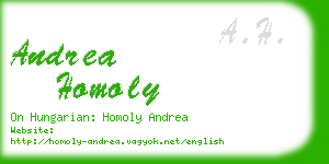 andrea homoly business card